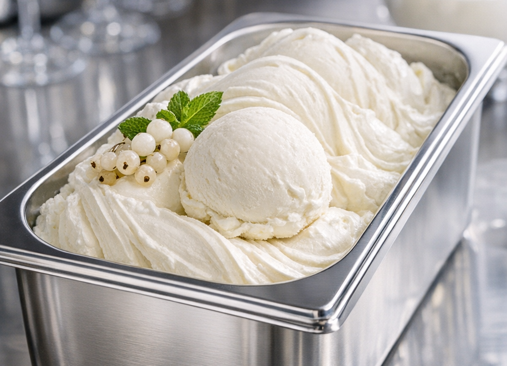 Romige gelato smaken op basis van yoghurt