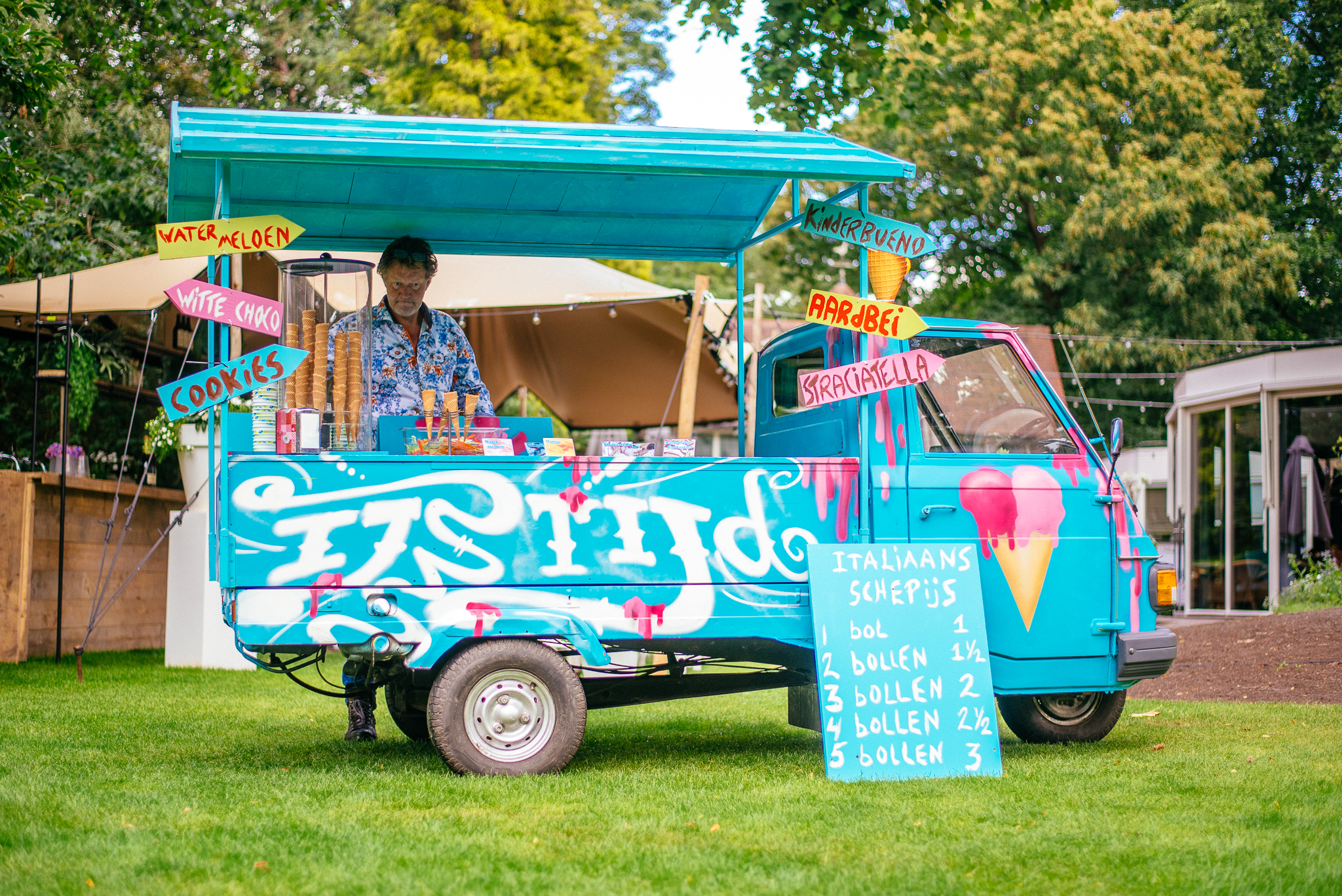 Large professional ice cream cart for corporate events and functions